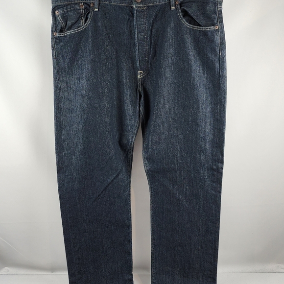 LEVIS 501 Mens Button Fly Black Jeans Straight Leg Size 42x32 NWT